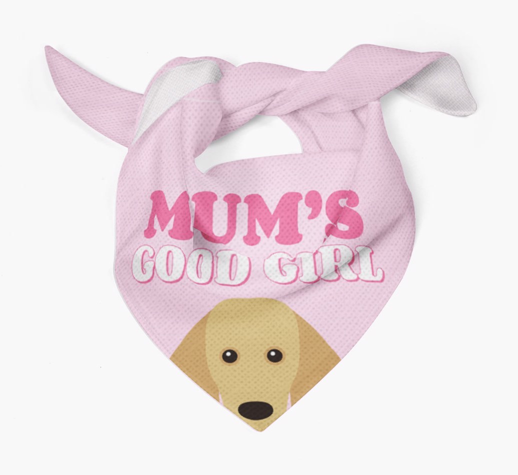 'Mum's Good Girl' - Personalised {breedFullName} Bandana