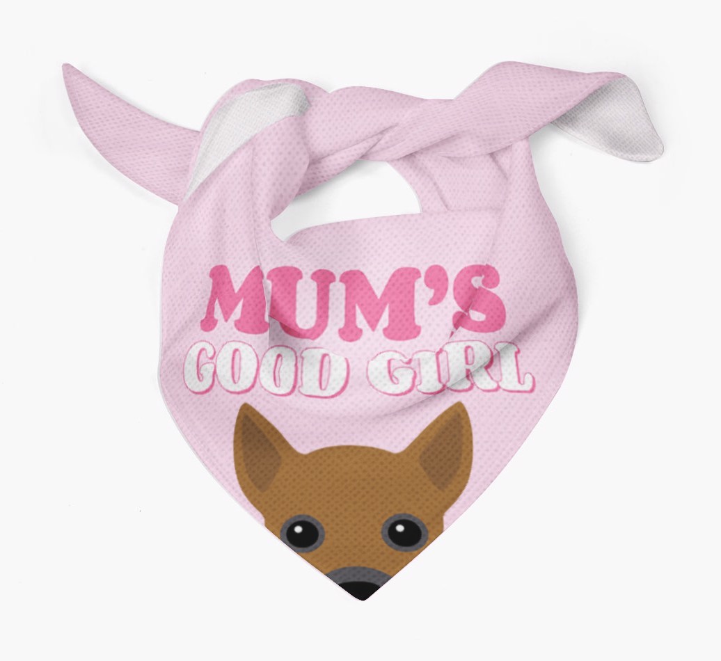 'Mum's Good Girl' - Personalised {breedFullName} Bandana