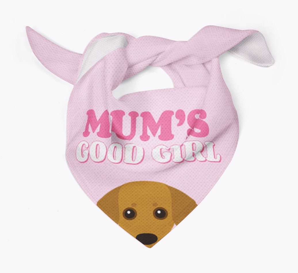 'Mum's Good Girl' - Personalised {breedFullName} Bandana