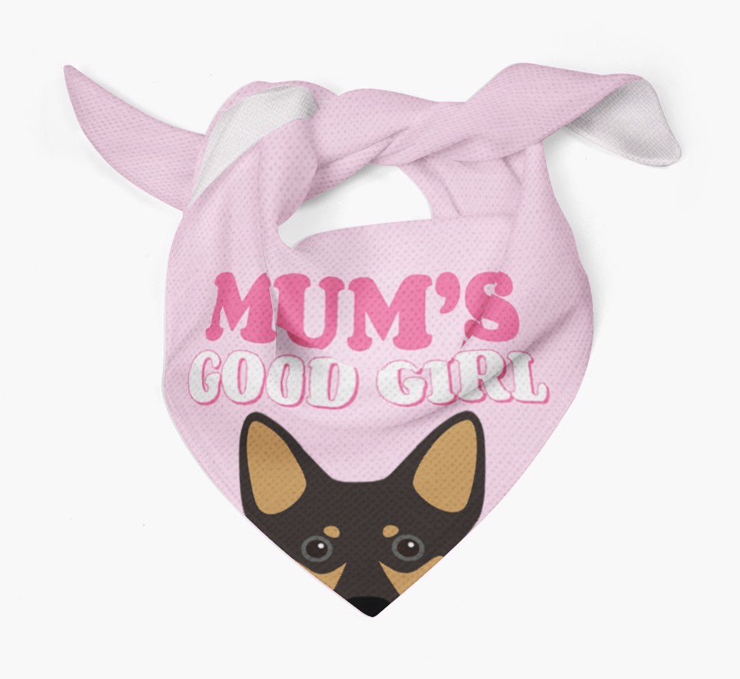 'Mum's Good Girl' - Personalised {breedFullName} Bandana
