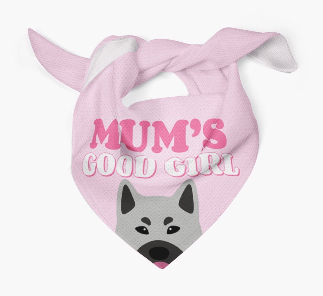 'Mum's Good Girl' - Personalised {breedFullName} Bandana
