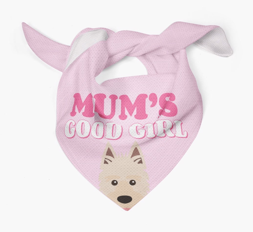 'Mum's Good Girl' - Personalised {breedFullName} Bandana