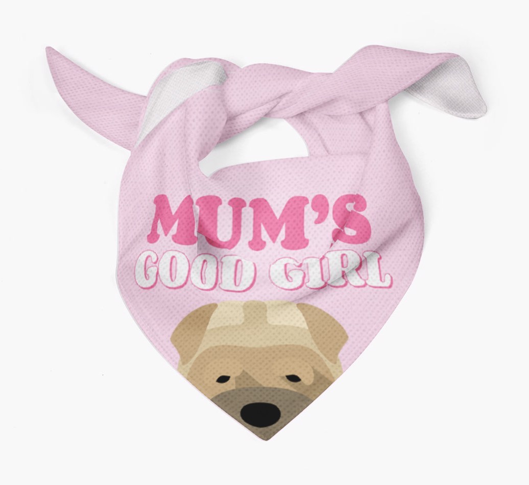 'Mum's Good Girl' - Personalised {breedFullName} Bandana