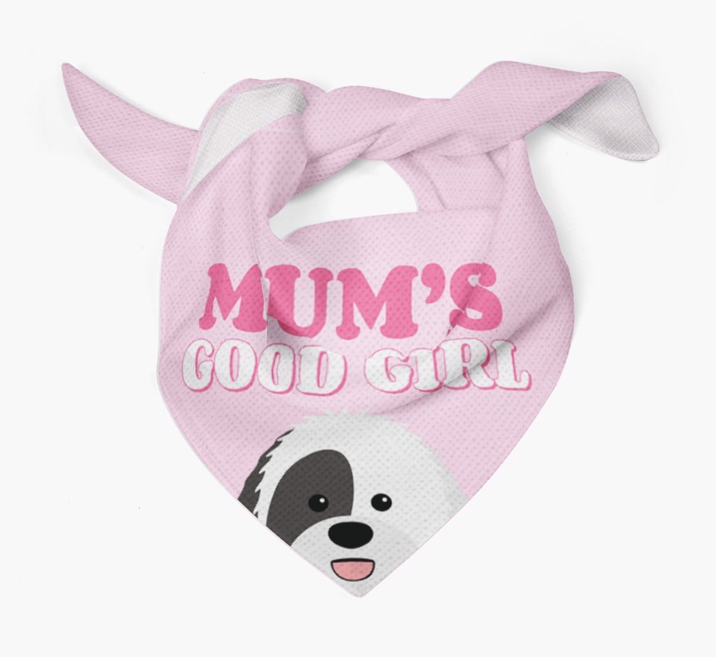 'Mum's Good Girl' - Personalised {breedFullName} Bandana