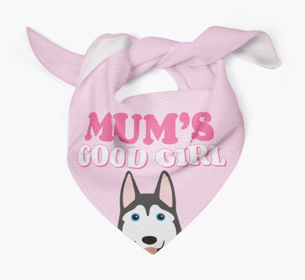 'Mum's Good Girl' - Personalised {breedFullName} Bandana