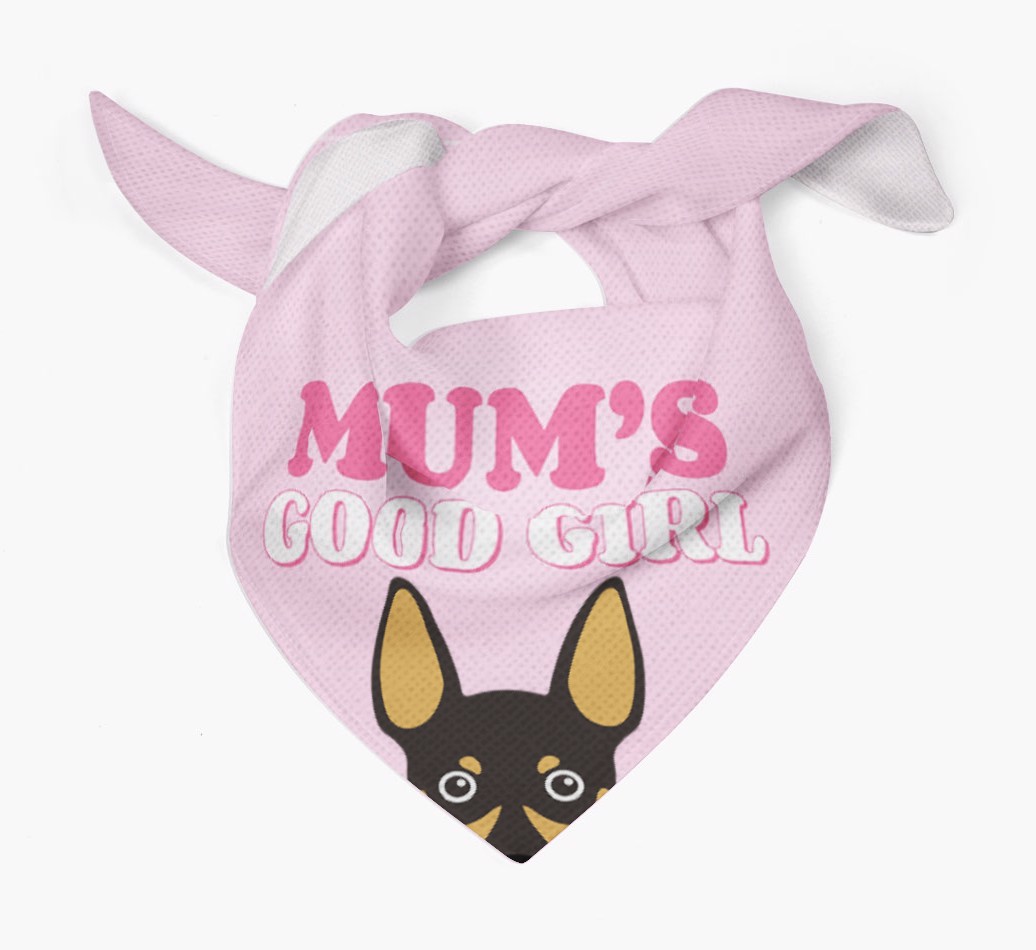 'Mum's Good Girl' - Personalised {breedFullName} Bandana
