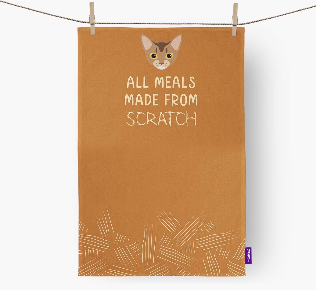 'Made From Scratch' - Personalized {breedCommonName} Dish Towel