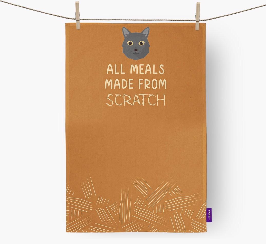 'Made From Scratch' - Personalized {breedCommonName} Dish Towel