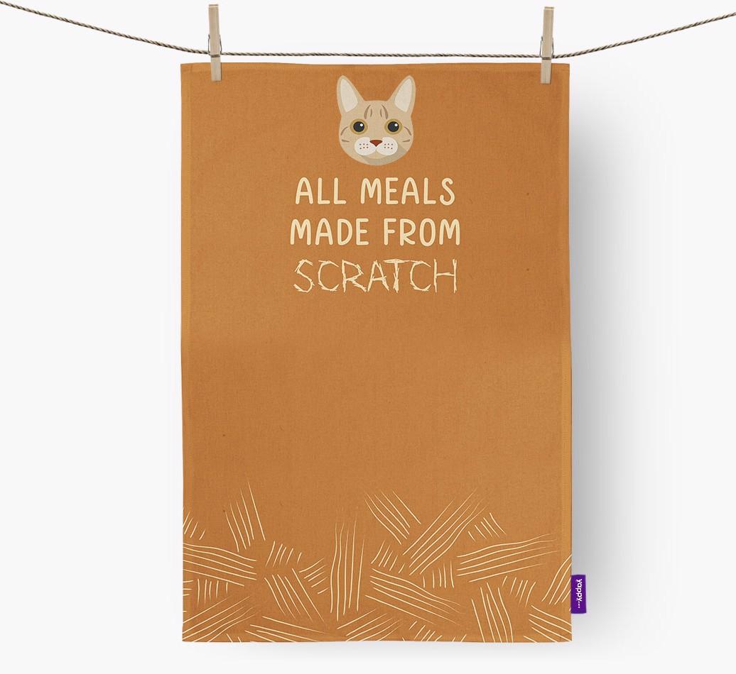 'Made From Scratch' - Personalized {breedCommonName} Dish Towel