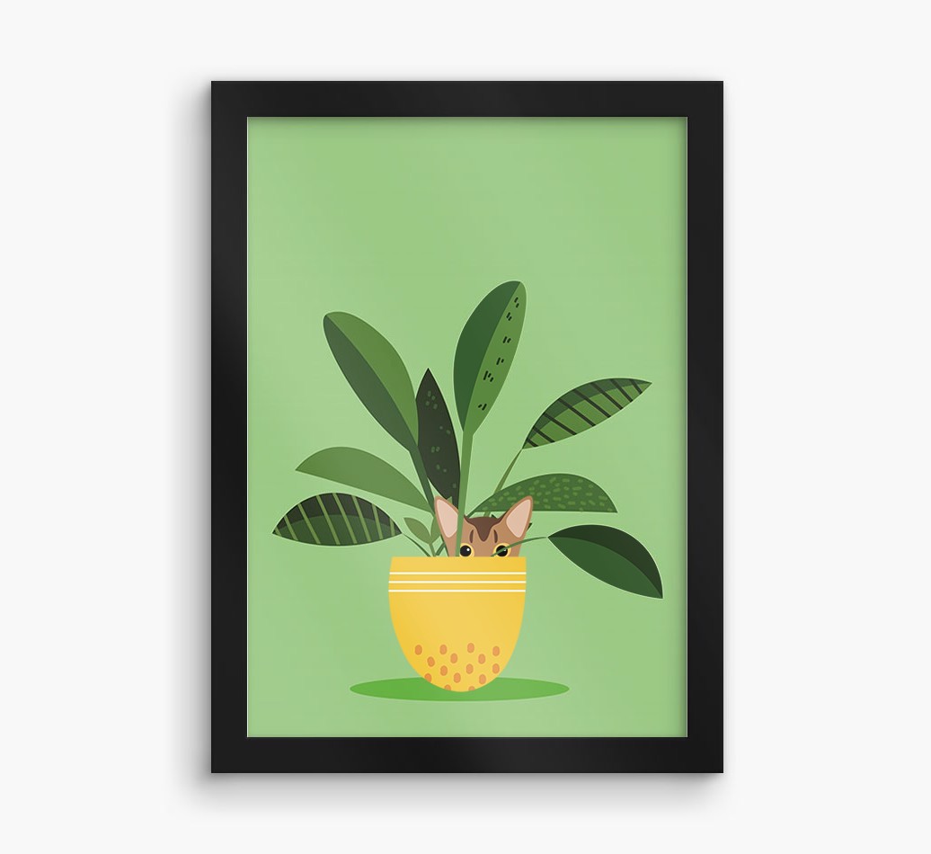 'Plant Pot' - Personalised {breedCommonName} Framed Print