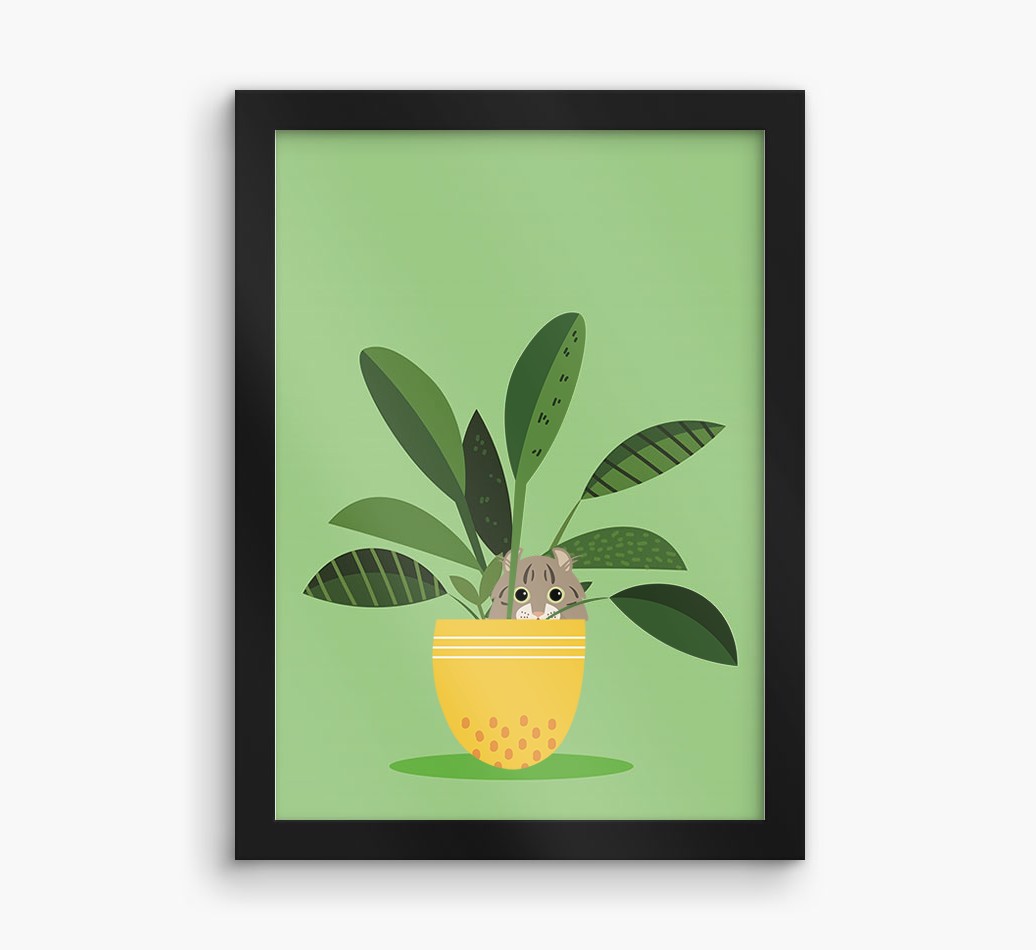 'Plant Pot' - Personalised {breedCommonName} Framed Print