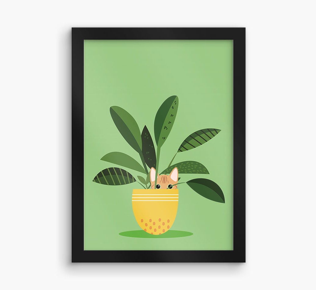 'Plant Pot' - Personalized {breedCommonName} Framed Print