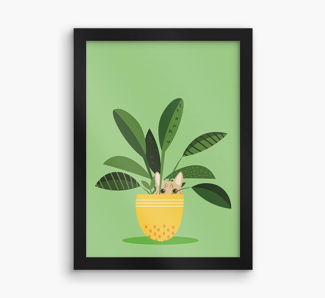 'Plant Pot' - Personalised {breedCommonName} Framed Print