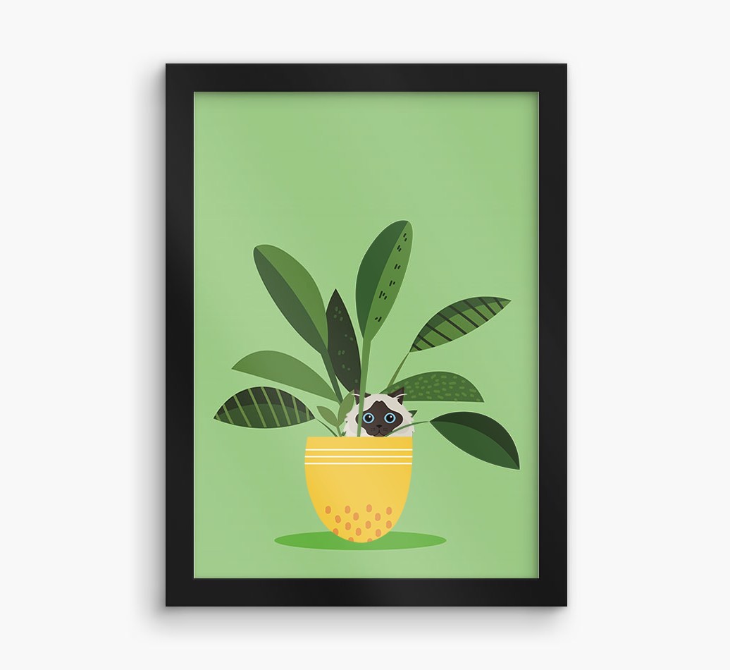'Plant Pot' - Personalised {breedCommonName} Framed Print