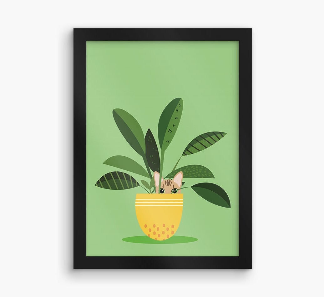 'Plant Pot' - Personalised {breedCommonName} Framed Print