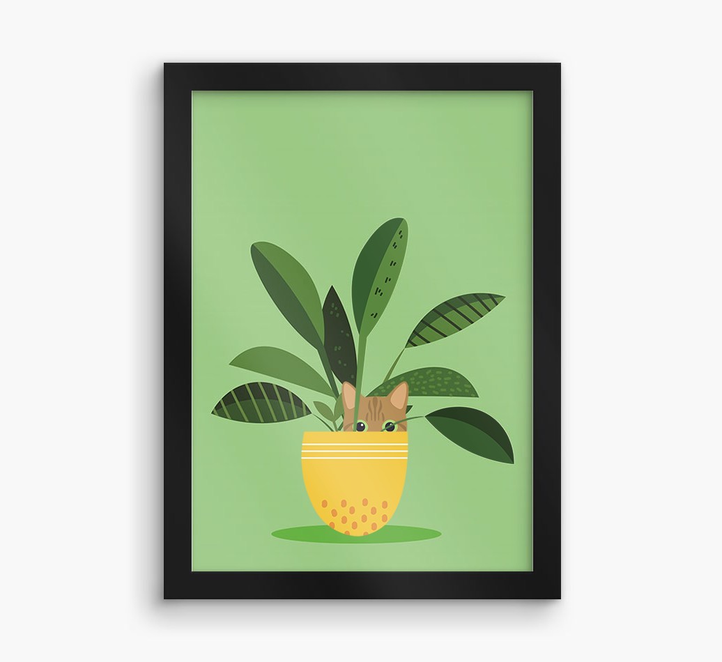 'Plant Pot' - Personalised {breedCommonName} Framed Print