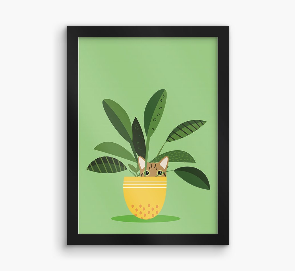 'Plant Pot' - Personalised {breedCommonName} Framed Print