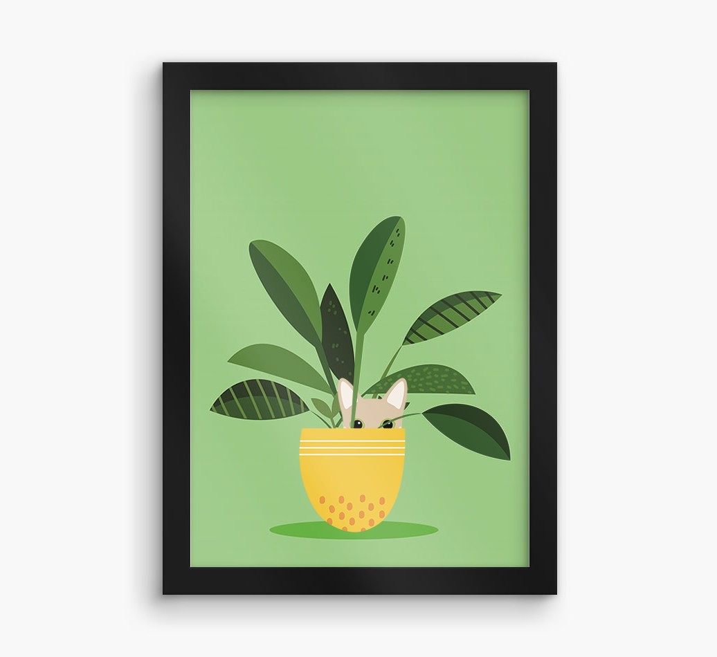 'Plant Pot' - Personalised {breedCommonName} Framed Print