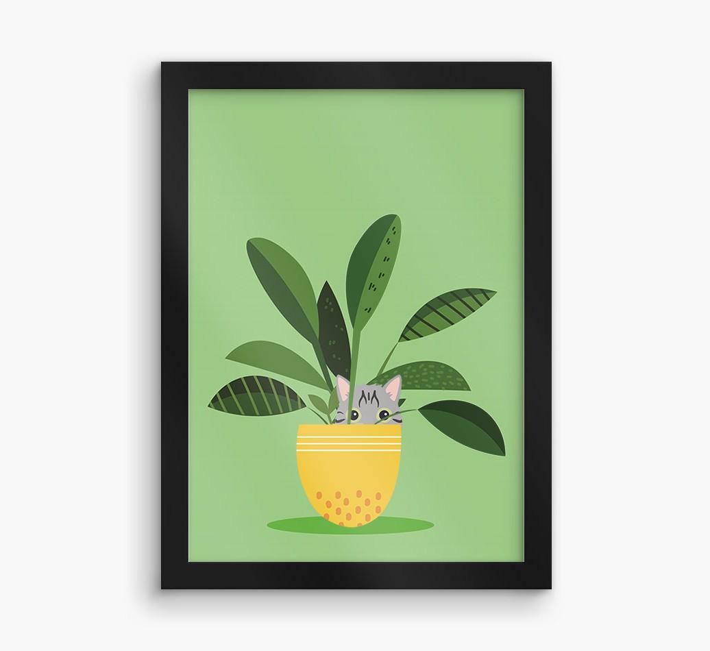 'Plant Pot' - Personalized {breedCommonName} Framed Print