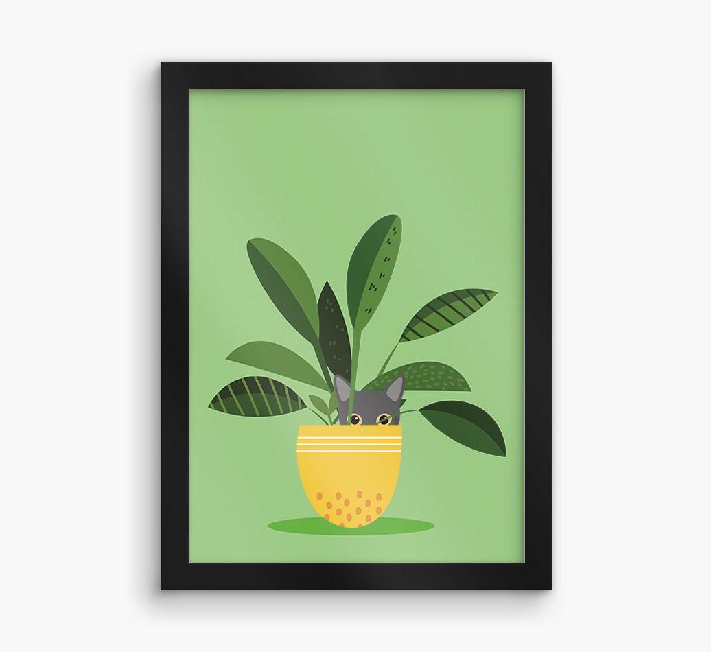 'Plant Pot' - Personalized {breedCommonName} Framed Print