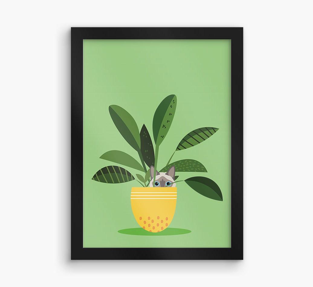 'Plant Pot' - Personalized {breedCommonName} Framed Print