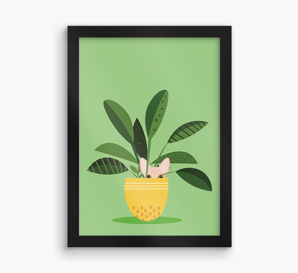 'Plant Pot' - Personalized {breedCommonName} Framed Print