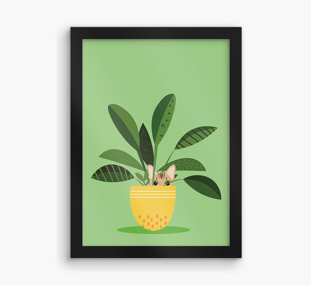 'Plant Pot' - Personalized {breedCommonName} Framed Print