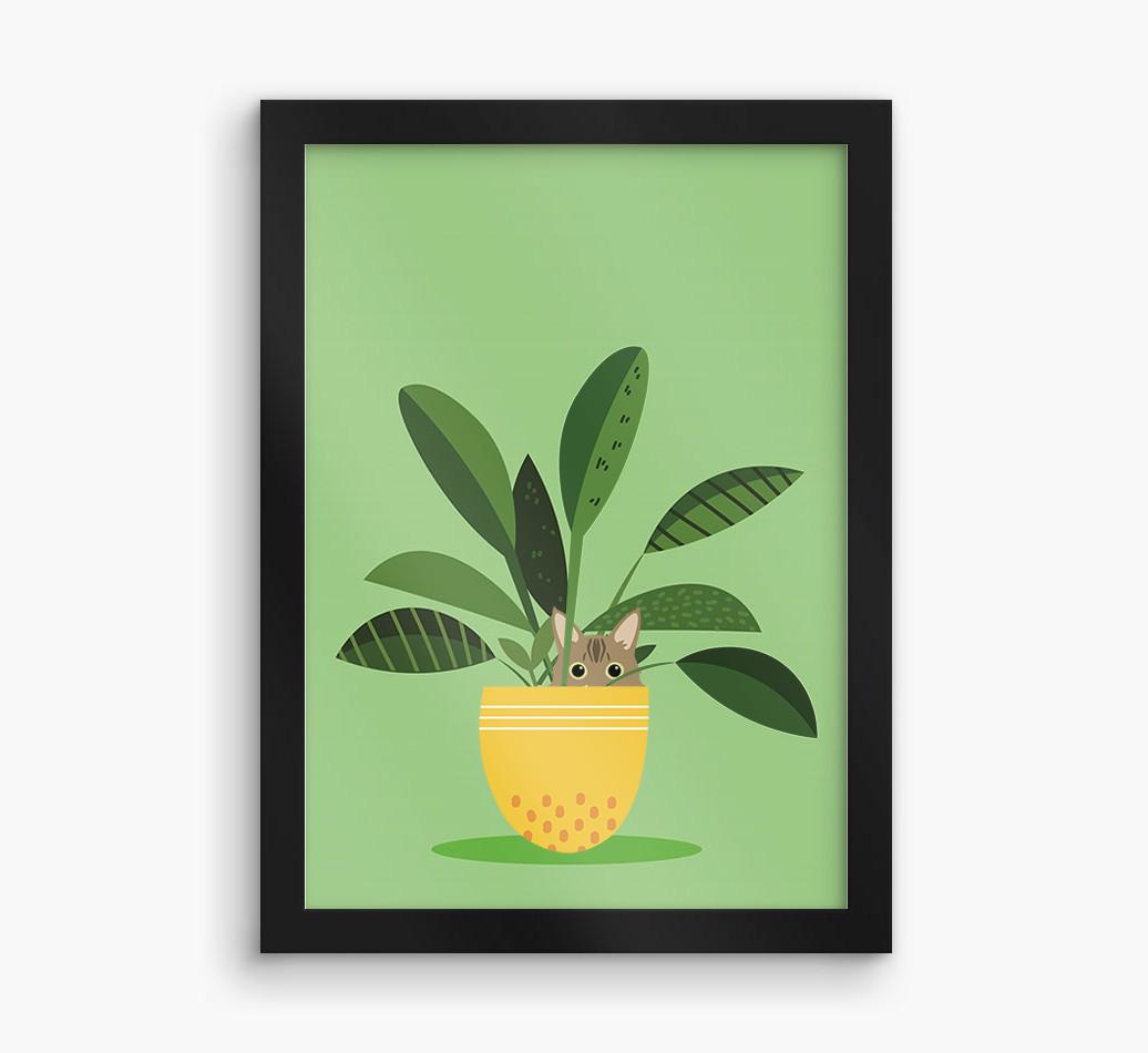'Plant Pot' - Personalized {breedCommonName} Framed Print