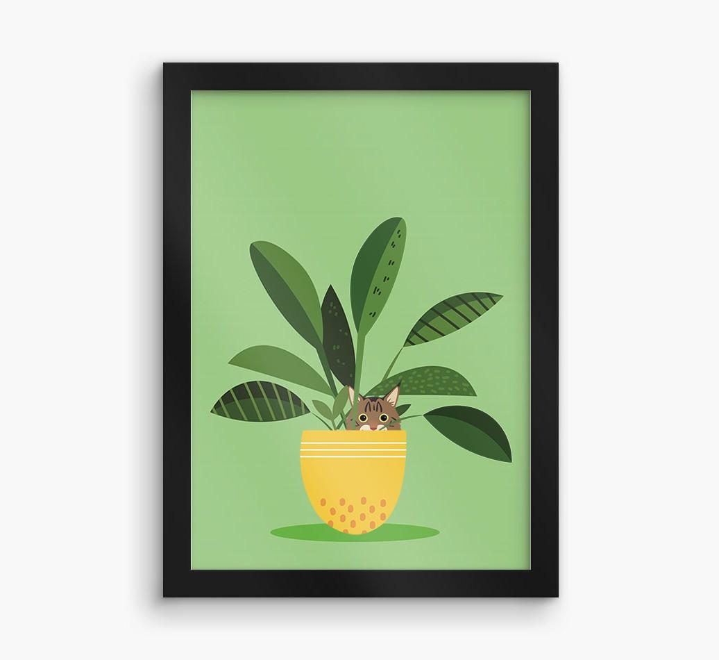 'Plant Pot' - Personalized {breedCommonName} Framed Print