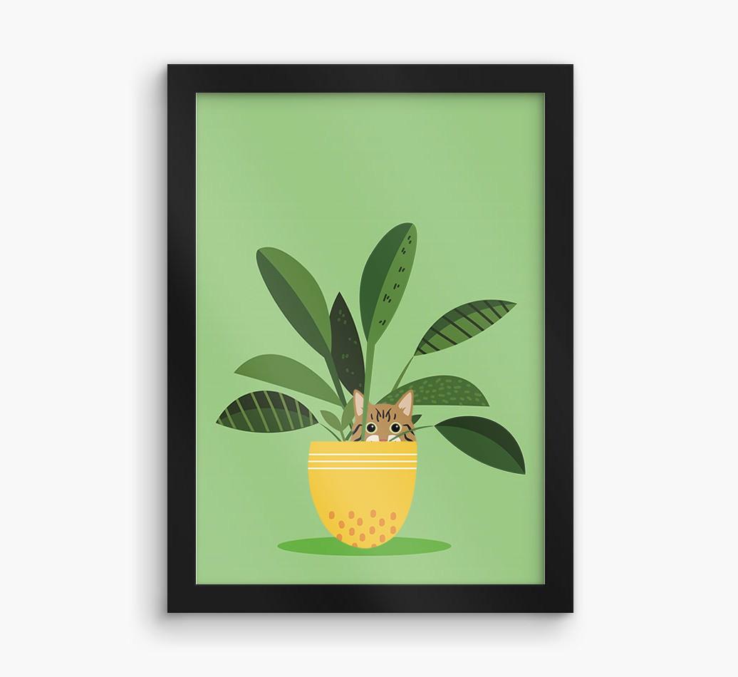 'Plant Pot' - Personalized {breedCommonName} Framed Print