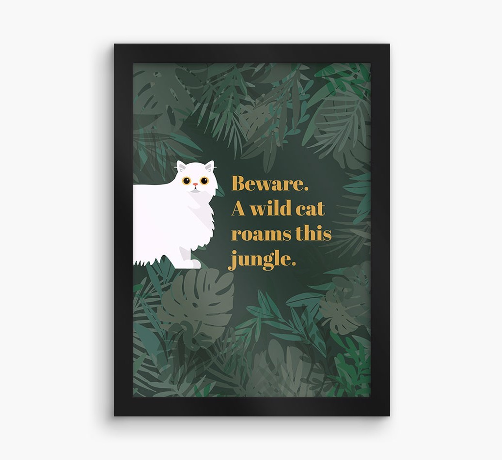 'Wild Cat' - Personalised {breedCommonName} Framed Print