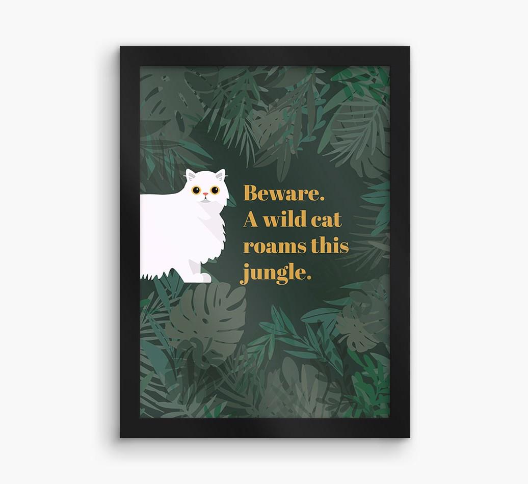 'Wild Cat' - Personalized {breedCommonName} Framed Print