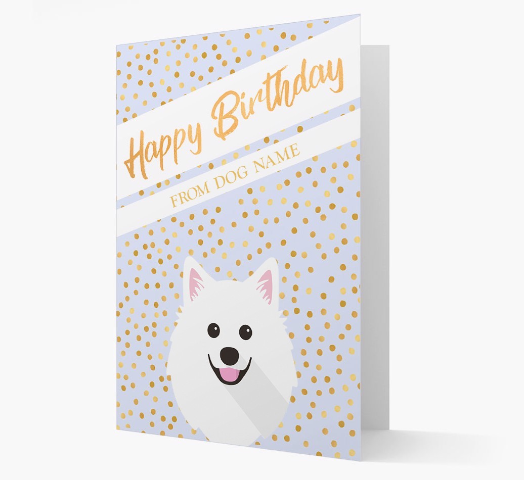 Personalised 'Happy Birthday' Gold Detail {breedFullName} Card