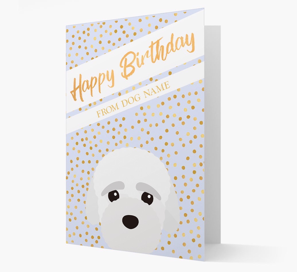 Personalised 'Happy Birthday' Gold Detail {breedFullName} Card