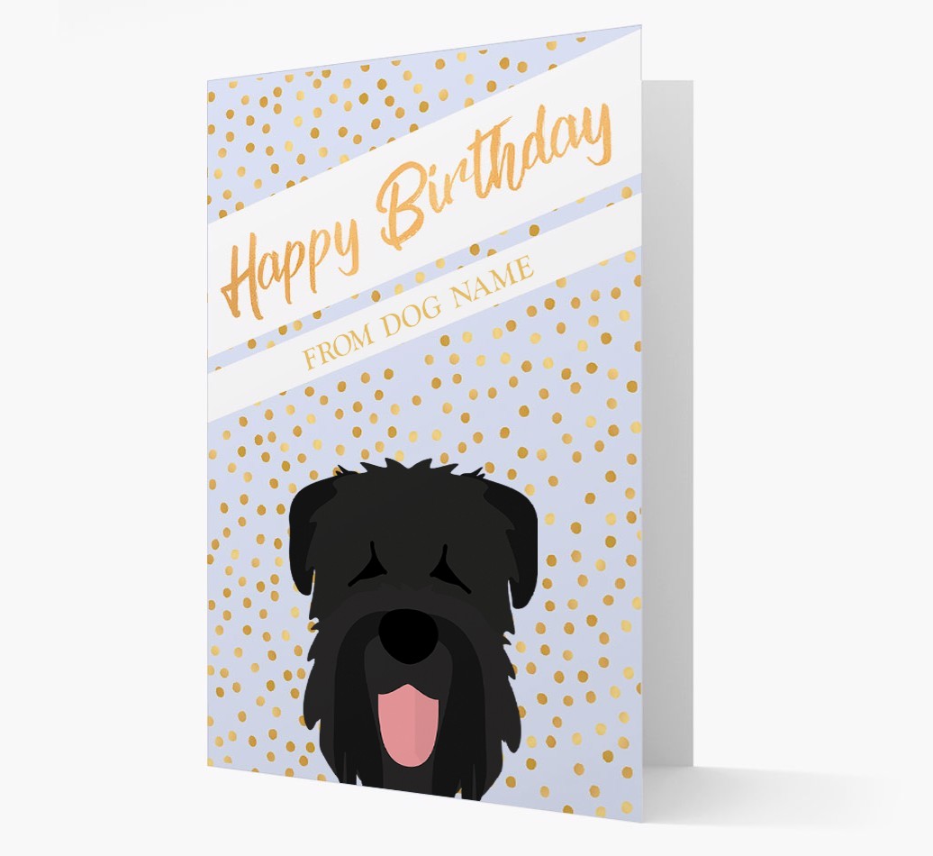 Personalised 'Happy Birthday' Gold Detail {breedFullName} Card