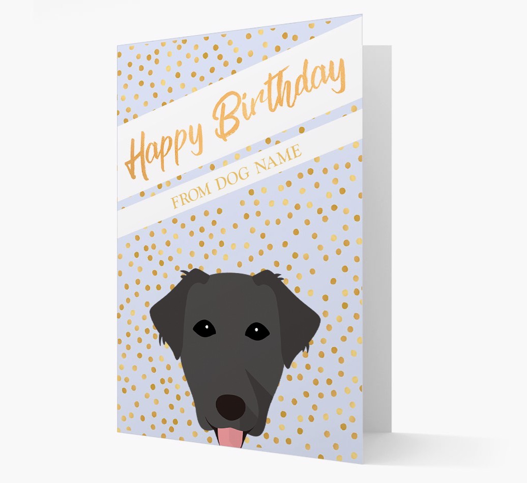 Personalised 'Happy Birthday' Gold Detail {breedFullName} Card