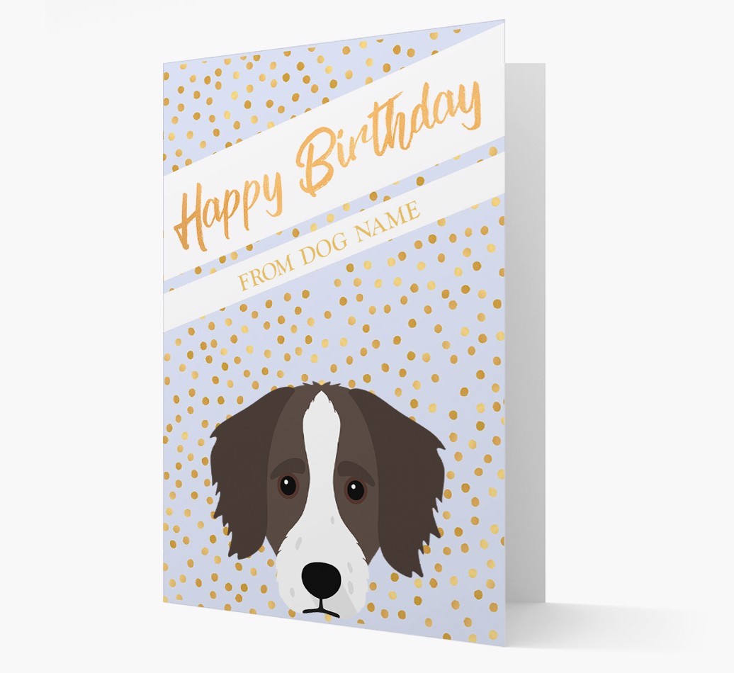 Personalised 'Happy Birthday' Gold Detail {breedFullName} Card