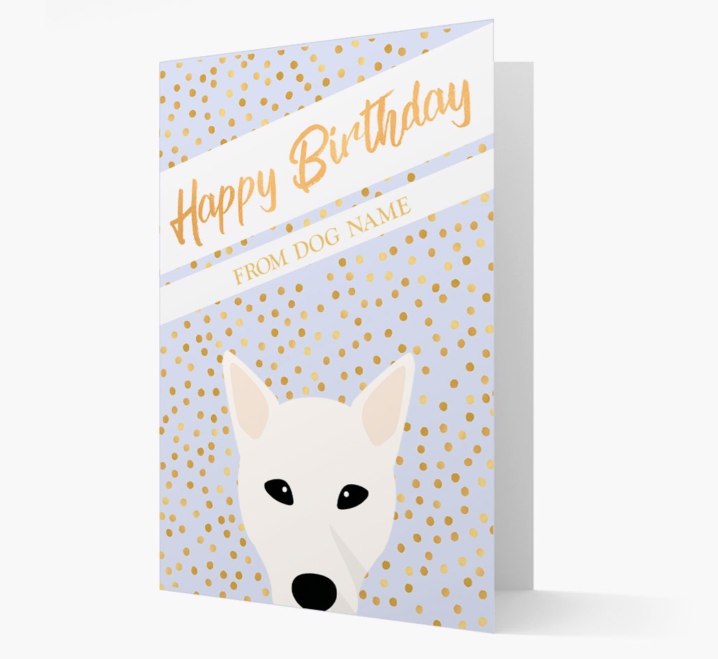 Personalised 'Happy Birthday' Gold Detail {breedFullName} Card