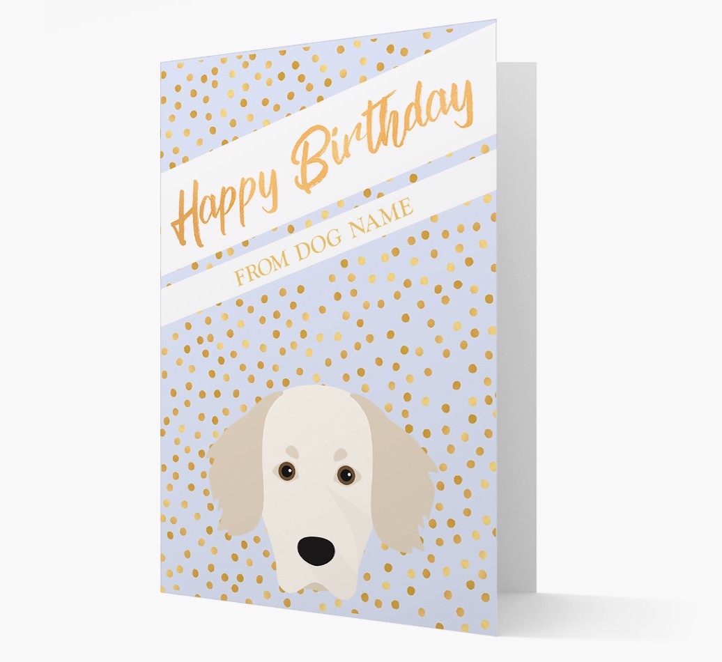 Personalized 'Happy Birthday' Gold Detail {breedFullName} Card
