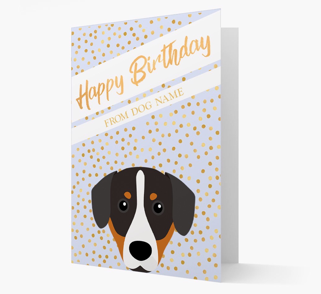Personalized 'Happy Birthday' Gold Detail {breedFullName} Card