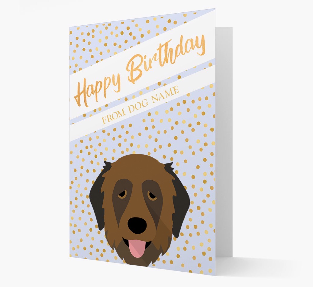 Personalised 'Happy Birthday' Gold Detail {breedFullName} Card