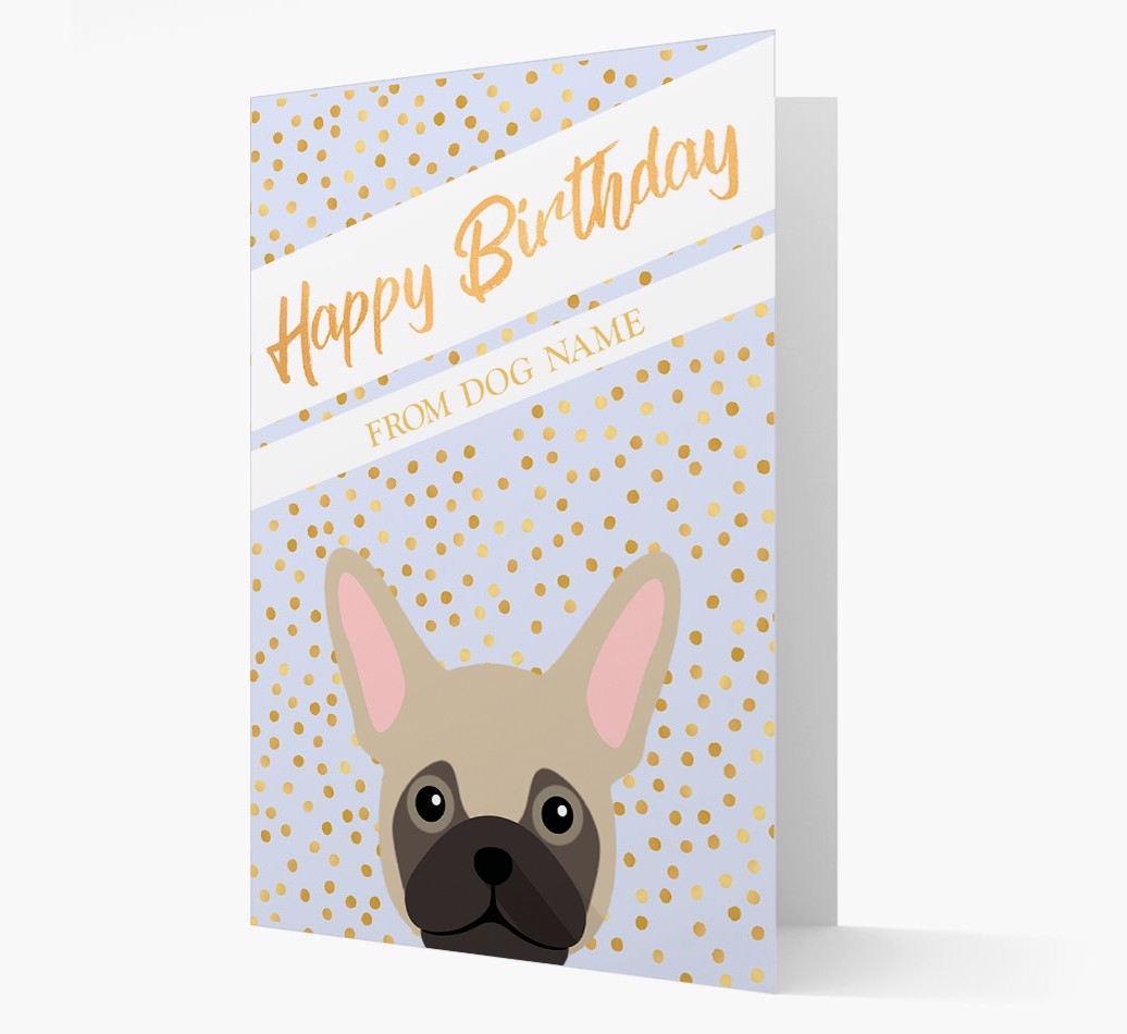Personalised 'Happy Birthday' Gold Detail {breedFullName} Card