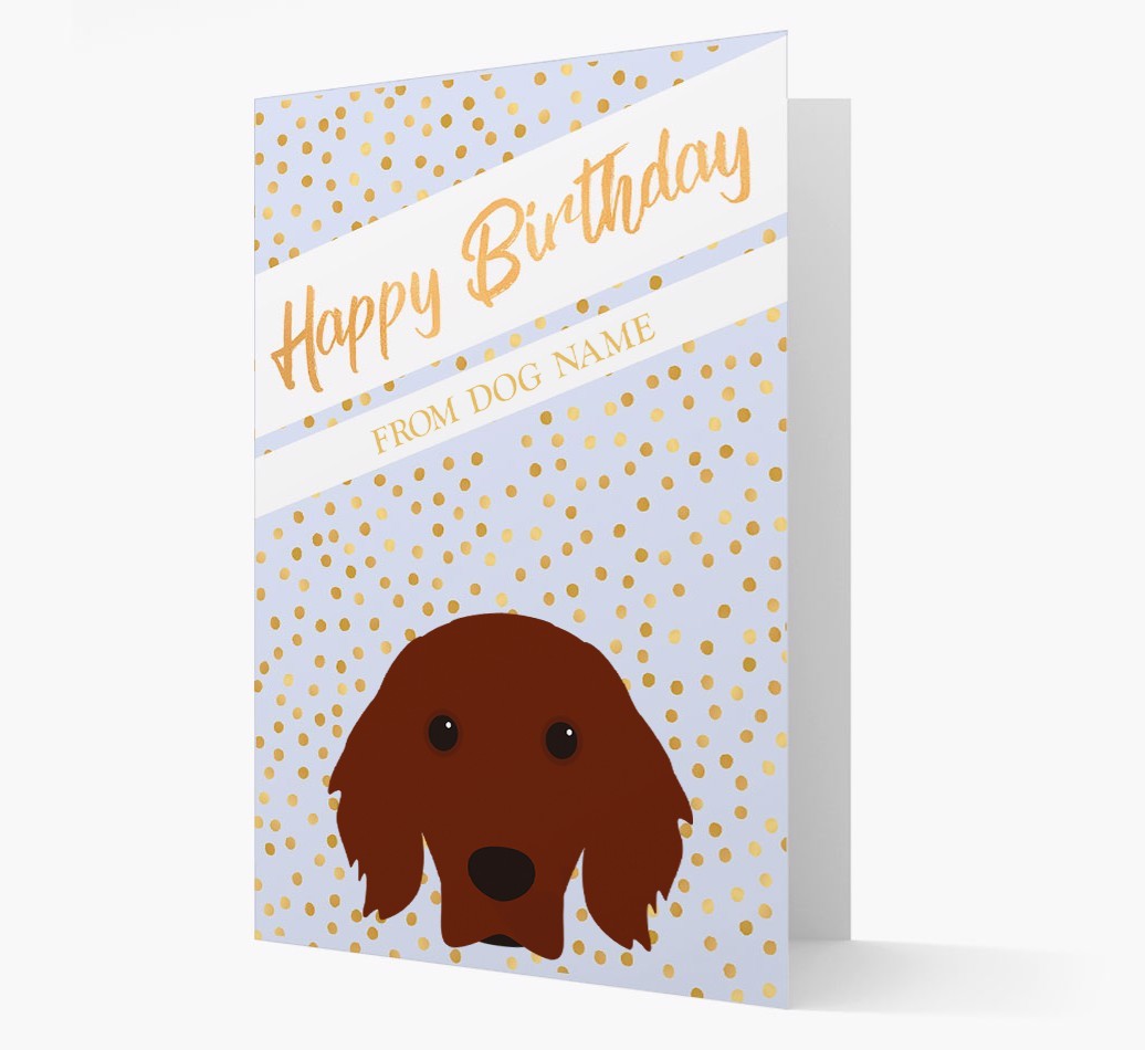 Personalised 'Happy Birthday' Gold Detail {breedFullName} Card