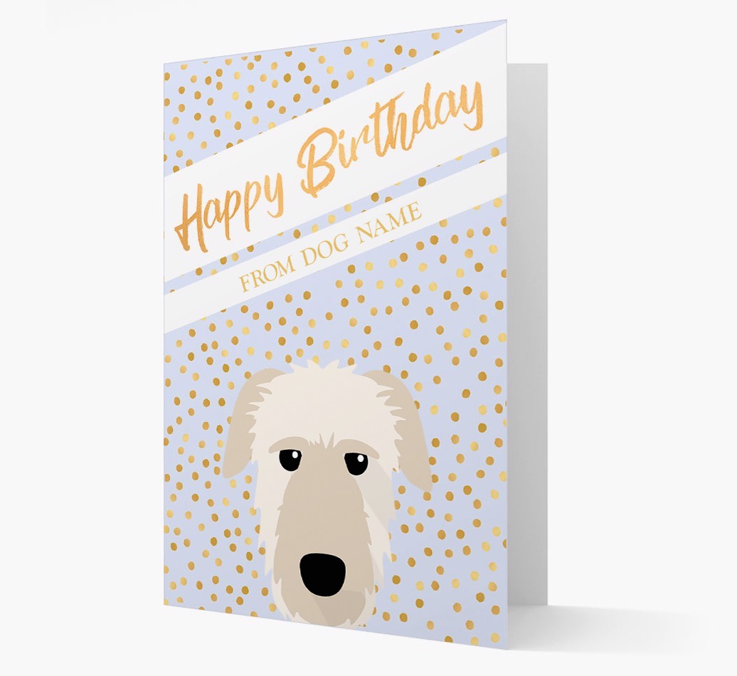 Personalised 'Happy Birthday' Gold Detail {breedFullName} Card