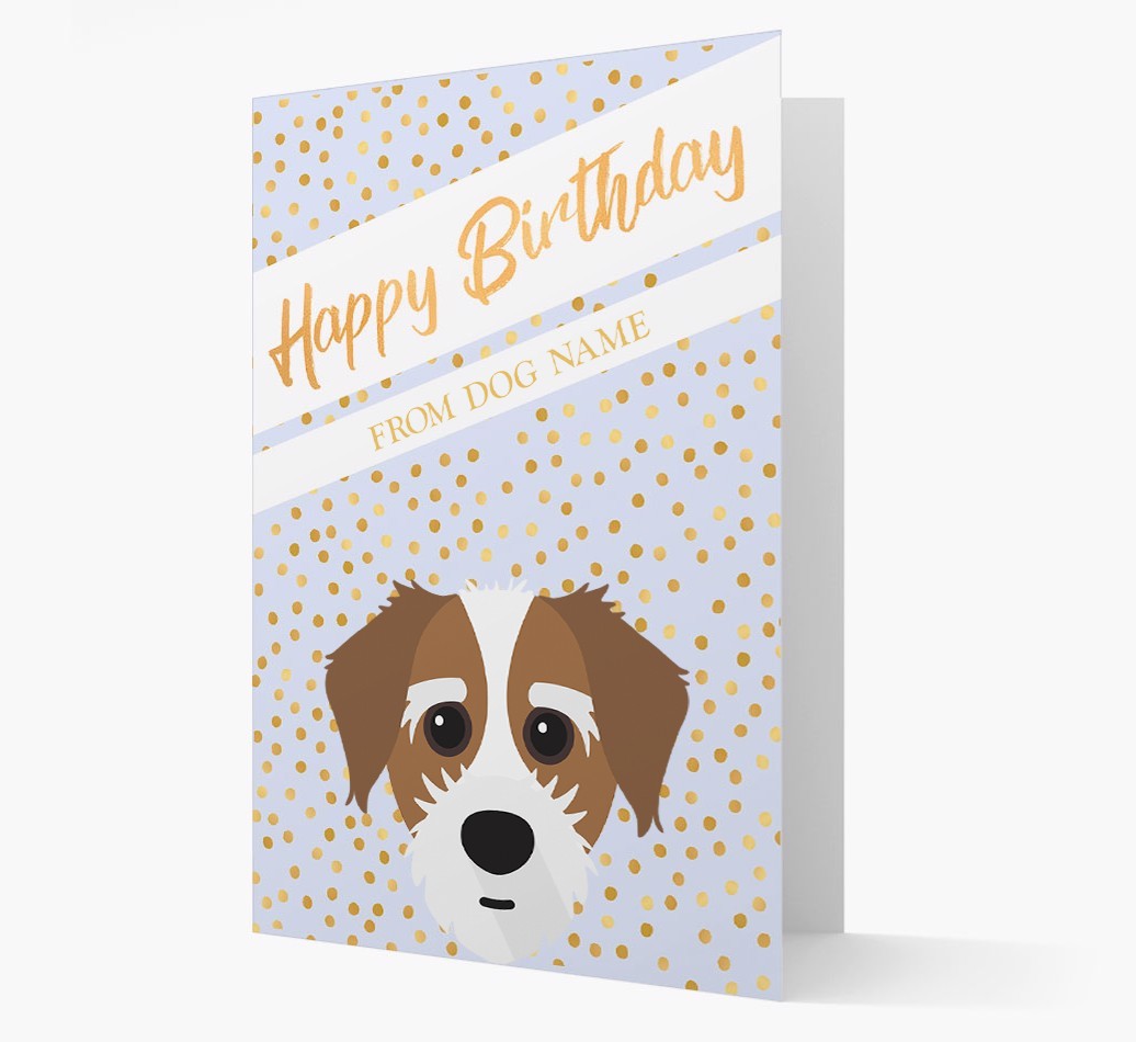 Personalised 'Happy Birthday' Gold Detail {breedFullName} Card