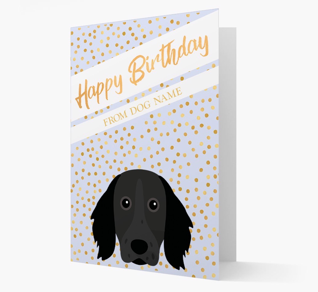 Personalised 'Happy Birthday' Gold Detail {breedFullName} Card