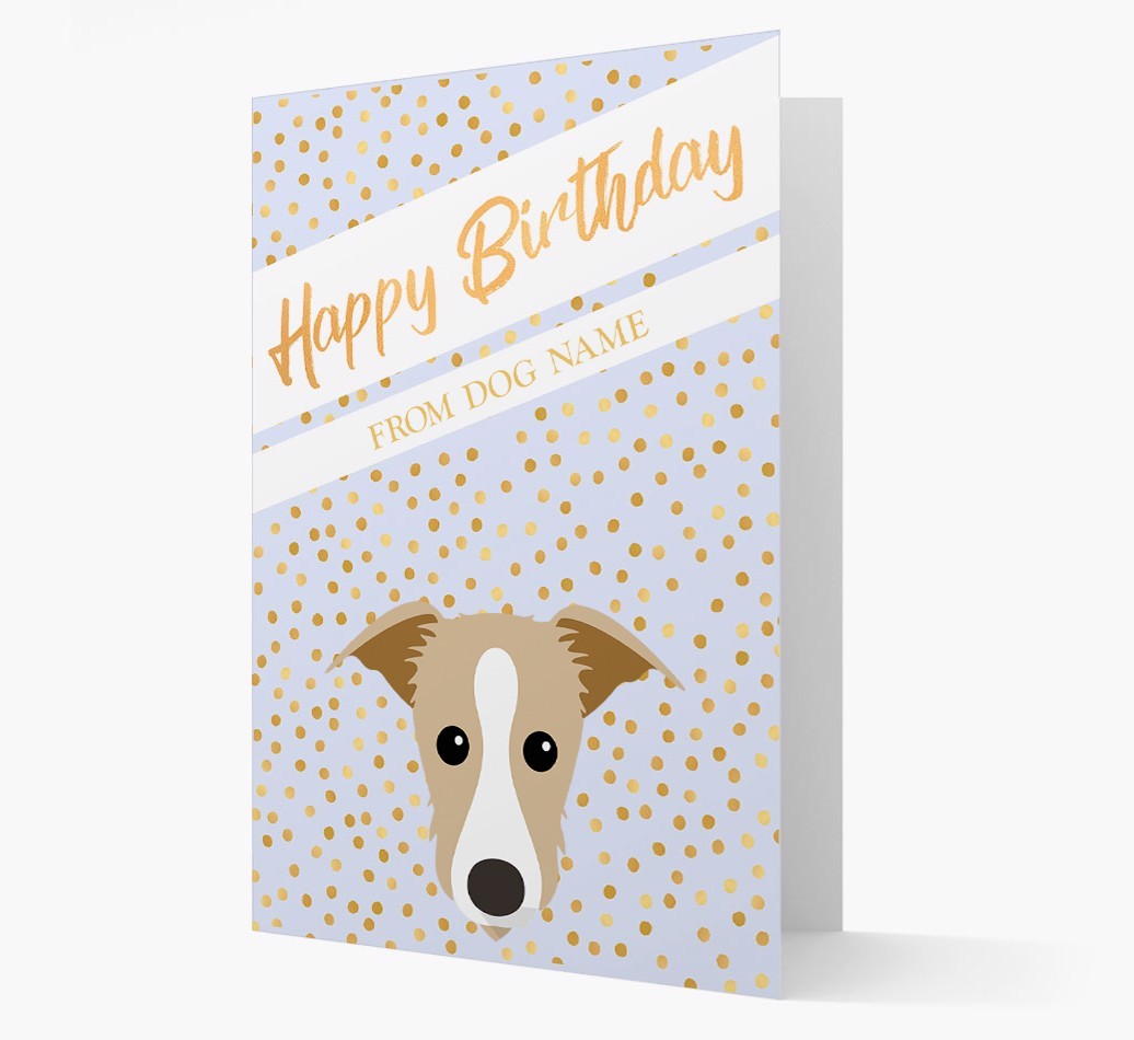Personalised 'Happy Birthday' Gold Detail {breedFullName} Card