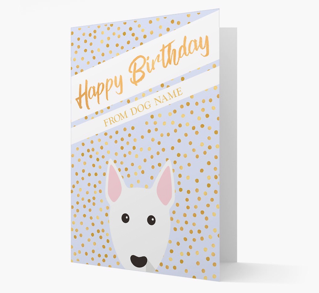 Personalized 'Happy Birthday' Gold Detail {breedFullName} Card