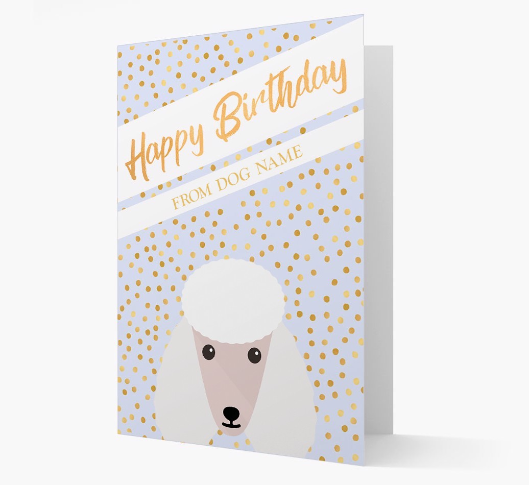 Personalised 'Happy Birthday' Gold Detail {breedFullName} Card