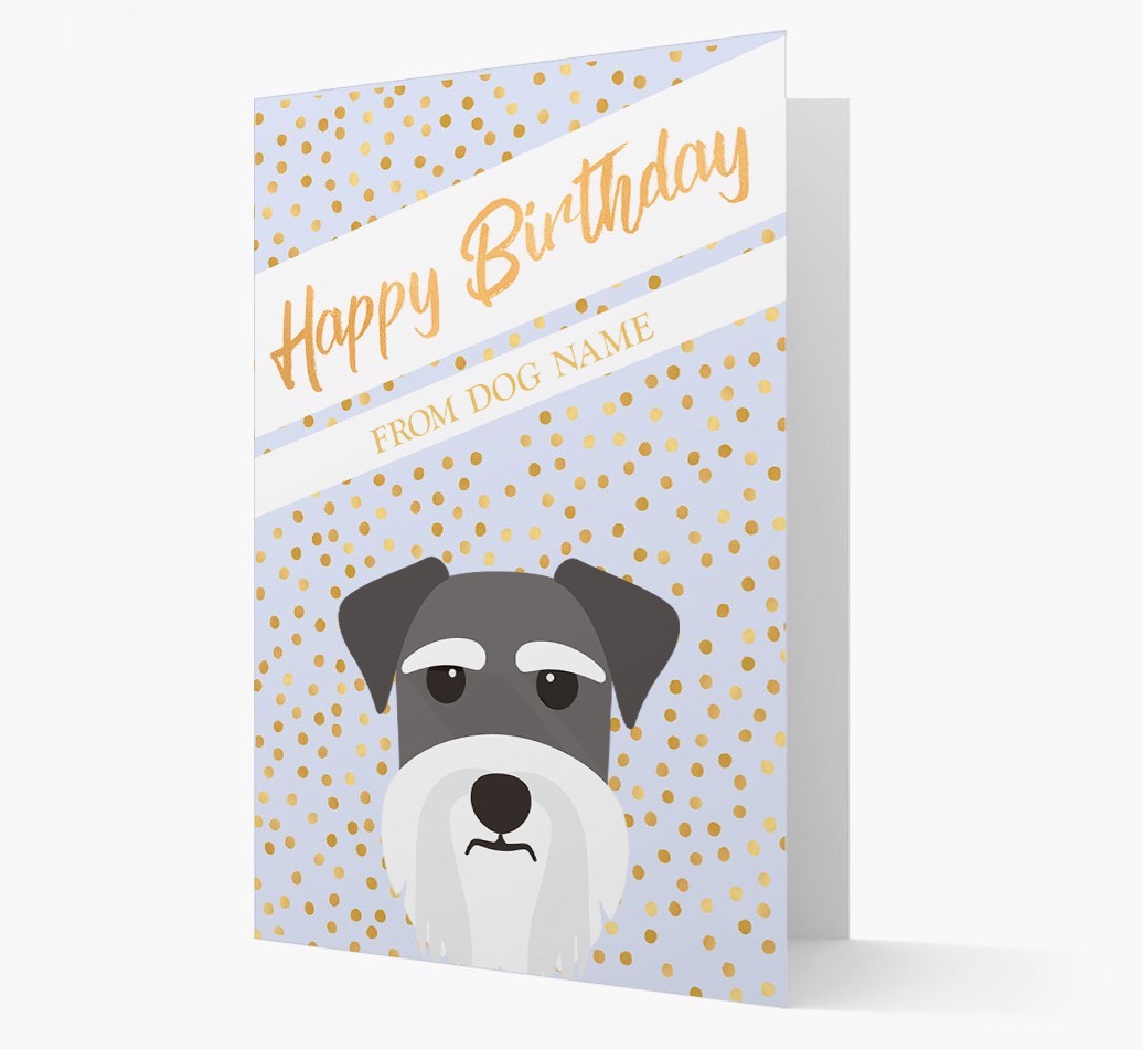 Personalised 'Happy Birthday' Gold Detail {breedFullName} Card